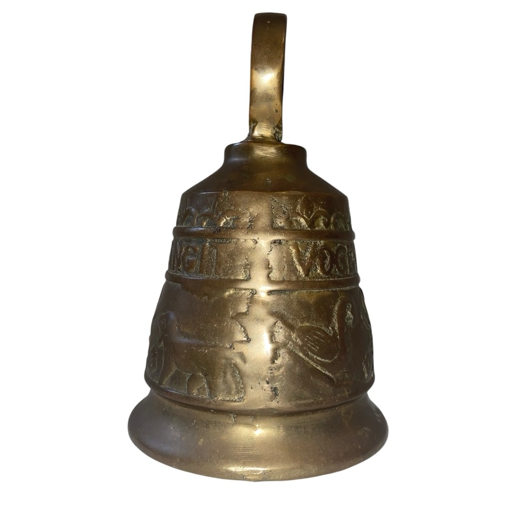 Vintage Brass Monastery Church Bell Rustic Old World Charm - Picture 5 of 13